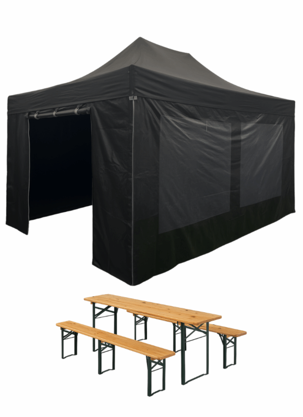 Easy Up pakket Basis 3x4,5 - met biertafelset