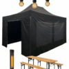 Easy Up pakket Premium 3x6 - met biertafelset, verlichting en heater