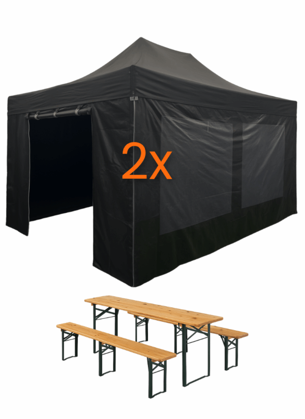 Easy Up pakket Basis 3x10,5 - met biertafelset