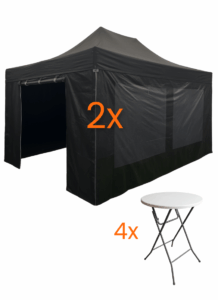 Easy Up pakket Basis 3x10,5 - met statafels