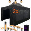 3x10,5 deluxe biertafel Easy Up pakket Deluxe 3x10,5 - met biertafelset, verlichting, heaters en geluid